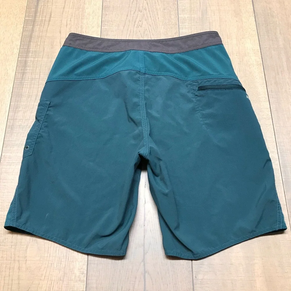 Roark Board Shorts Mens Size 28 Green Savage Series Swim Trunks Surf Performance
